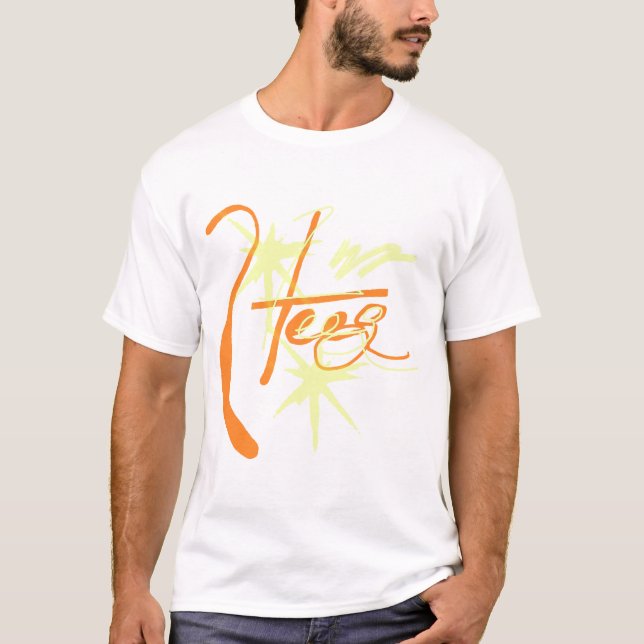 T-shirt Étoile originale de jaune de l'orange n de HC (Devant)