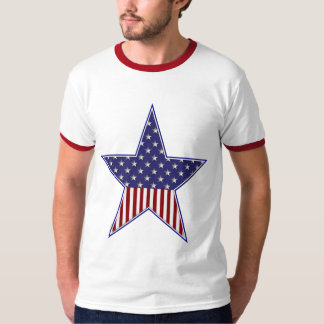 T-shirt Étoile patriotique de drapeau de KRW