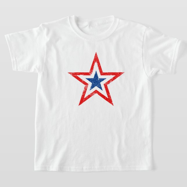 T-shirt Etoile Patriotique Enfants (Poser)