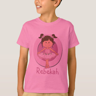 T-shirt Étoile personnalisée de la ballerine 3 roses