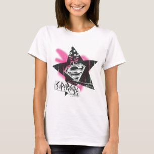 T-shirt Étoile rose de peinture de jet de Supergirl
