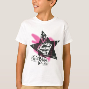T-shirt Étoile rose de peinture de jet de Supergirl