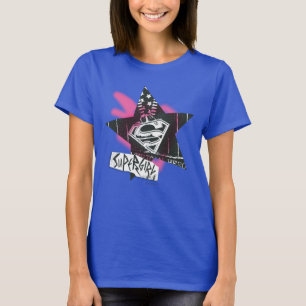 T-shirt Étoile rose de peinture de jet de Supergirl