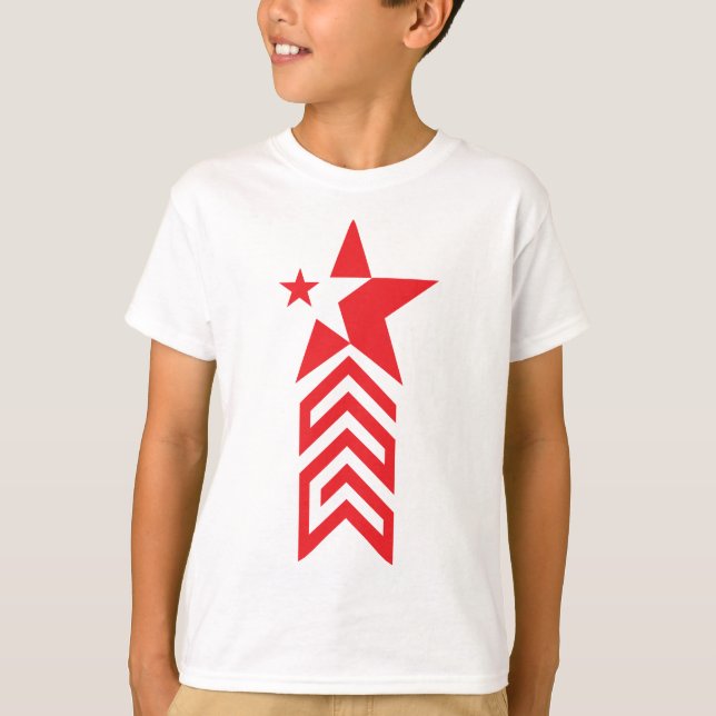 T-shirt Étoile rouge avec flèches chevron (Devant)