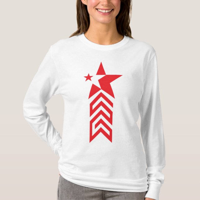 T-shirt Étoile rouge avec flèches chevron (Devant)