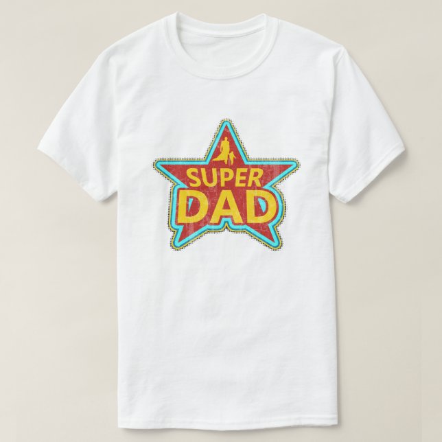 T-shirt Étoile superbe de papa (Design devant)