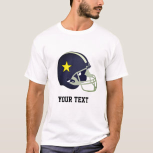 T-shirt Étoile sur casque de football américain noir