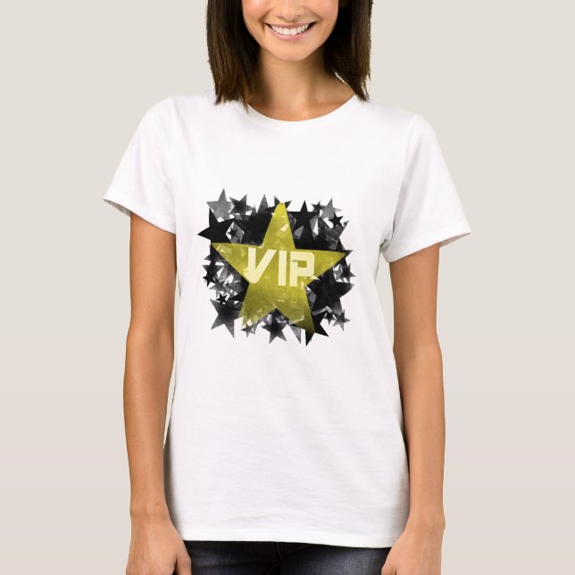 T-shirt Étoile VIP d'or (Devant)