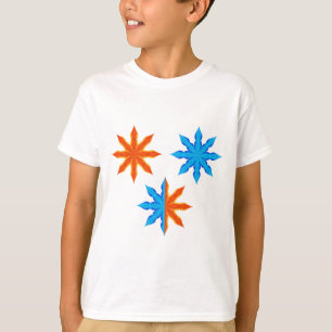 T-shirt Étoiles à huit pointes de feu et de glace