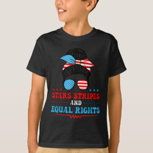 T-shirt Étoiles Bandes Et Droits Égaux 4 Juillet Femmes