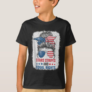 T-shirt Étoiles Bandes Et Droits Égaux 4 Juillet Femmes