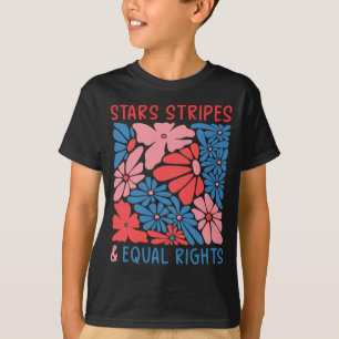 T-shirt Étoiles Bandes Et Droits Égaux 4 Juillet Femmes
