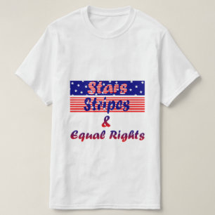 T-shirt étoiles, bandes et égalité des droits