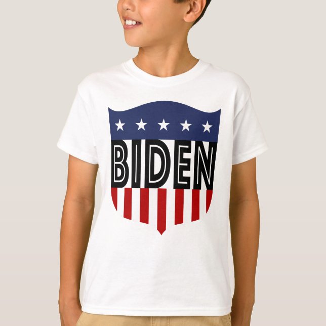T-shirt étoiles BIDEN et rayures (Devant)
