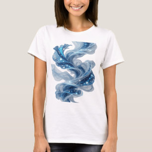 T-shirt Étoiles BLEUES ARGENTÉES ET SPIRITUELLES Texte art