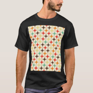 T-shirt Étoiles colorées Motif géométrique rétro