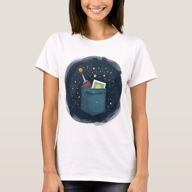 T-shirt Étoiles dans ma poche (Devant)