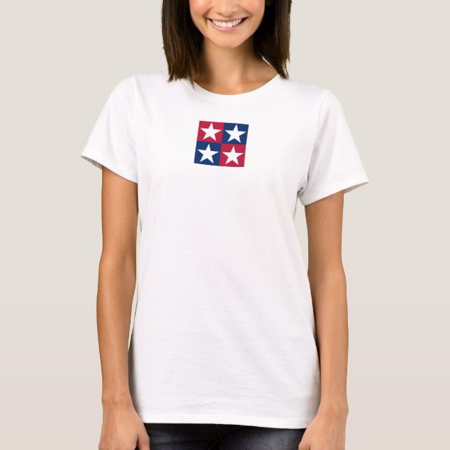 T-shirt Étoiles d'art pop drapeau américain (Devant)