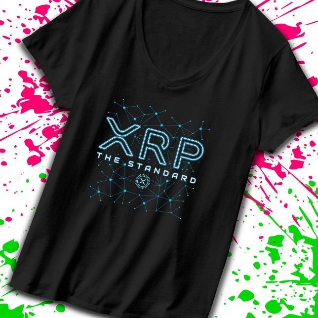 T-shirt Étoiles de chiffrement XRP Cryptodevise XRPL Block (Créateur téléchargé)