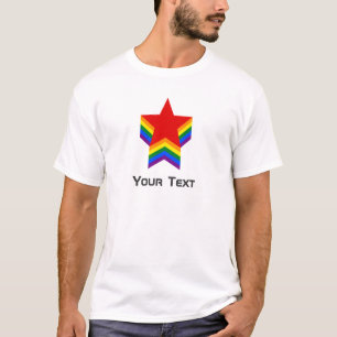 T-Shirt étoiles de fierté arc-en-ciel