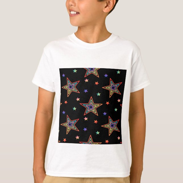 T-shirt étoiles de gradation (Devant)