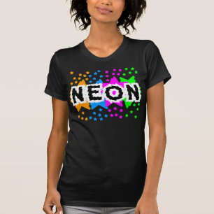 T-shirt ÉTOILES de NÉON des années 1980 de TIGRE de COR