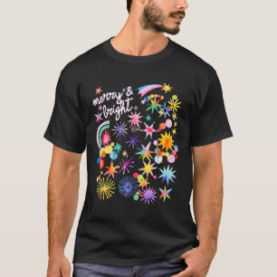 T-shirt Étoiles de Noël Joyeuses et brillantes