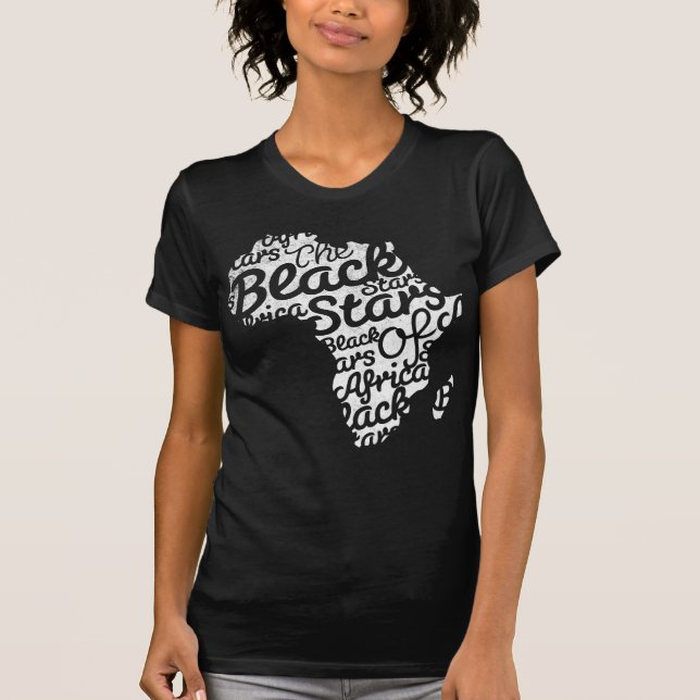T-shirt Étoiles de noir de l'Afrique (Devant)