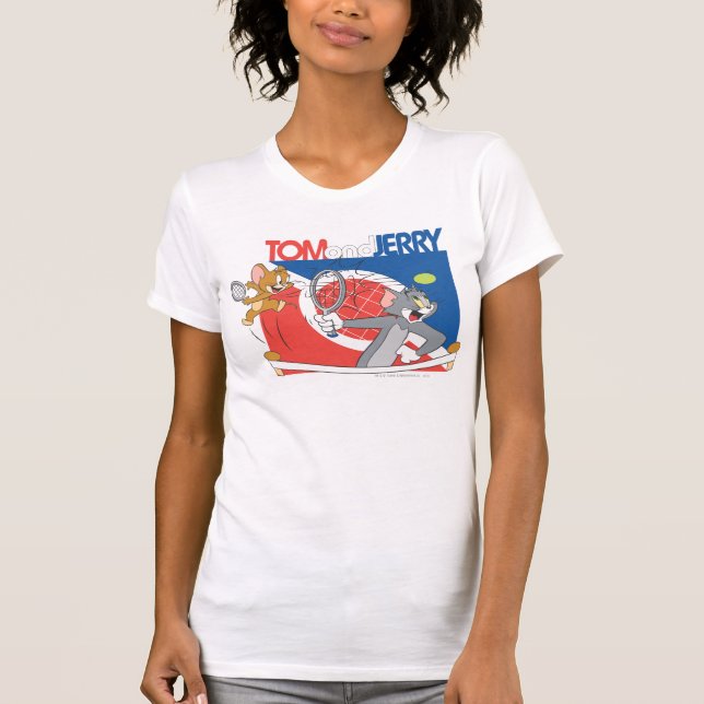 T-shirt Étoiles de tennis Tom et Jerry 4 (Devant)