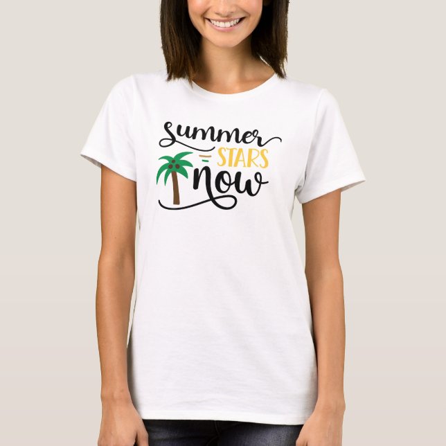 T-shirt Étoiles D'Été Maintenant (Devant)