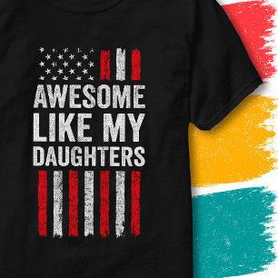 T-shirt Étoiles du drapeau américain géniales comme mes fi
