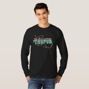 T-shirt Étoiles du zodiaque Rétro Cool Tourbillon doré du 