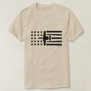 T-shirt Étoiles et rayures A-10 - Noir