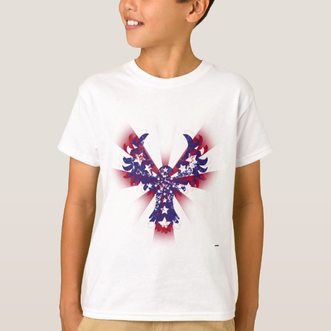 T-shirt Étoiles et rayures d'aigle américain (Devant)