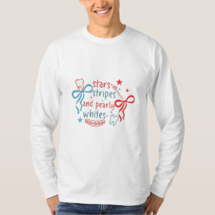 T-shirt Étoiles et rayures et blanc précoce 4 juillet