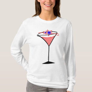 T-shirt Étoiles et rayures Martini patriotique