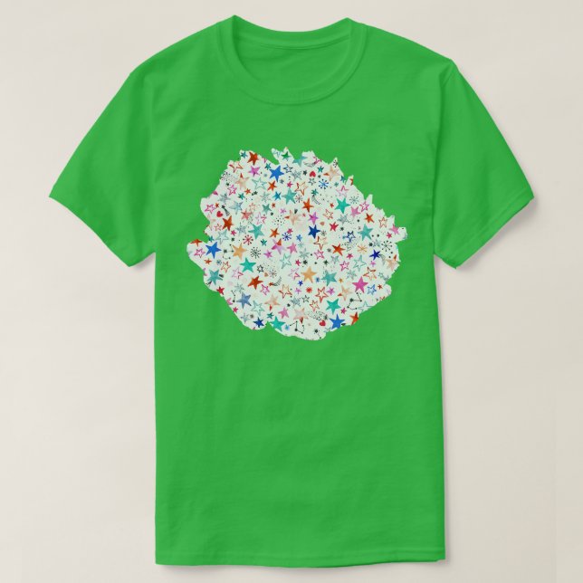 T-shirt Étoiles hivernales rose (Design devant)