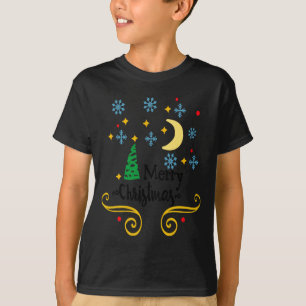 T-shirt Étoiles Lune Flocons Et Joyeux Noël Enfants