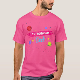 T-shirt Étoiles Planètes Galaxie Astronomie Geek