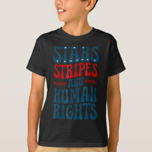T-shirt Étoiles Rayures Et Droits De L'Homme 4 Juillet Pro
