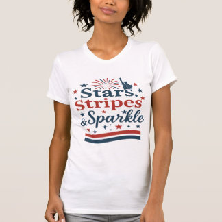 T-shirt Étoiles, rayures et étincelles - 4 juillet patriot