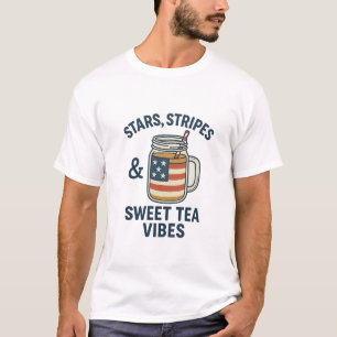 T-shirt Étoiles, Rayures et Vibes de Thé Sucré – Femmes Pa