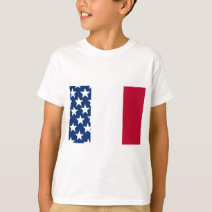 T-shirt Étoiles rouges blanches bleues patriotiques 4 juil