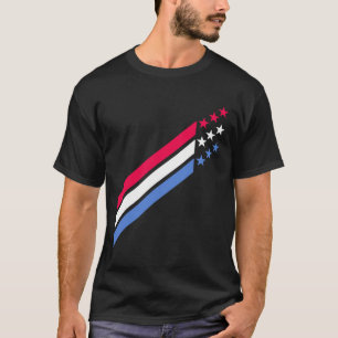 T-shirt Étoiles Rouges Blanches Et Bleues Patriotiques Amé