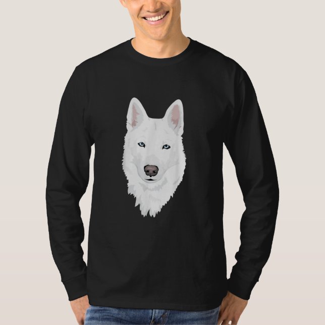 T-shirt Etonnant Husky Sibérien blanc - Douce neige blanch (Devant)