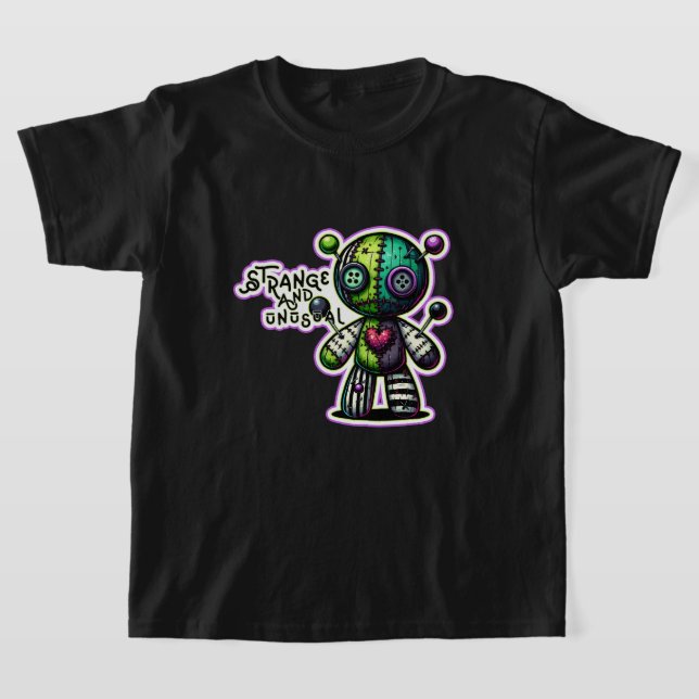 T-shirt Étrange et inhabituel Purple Coeur Vert Voodoo Our (Poser)