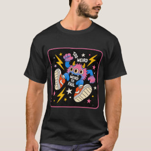 T-shirt Étrange mais iconique - Art de dessin animé surréa