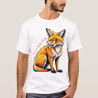 T-shirt Étrange renard assis