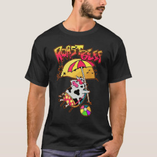 T-shirt Étranger Dustin Amour Rôti Boeuf Plage Vache TV Pa