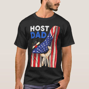 T-shirt Étranger Famille Hôte Papa Drapeau Étudiant Échang